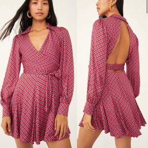 Free People It Takes Two Dress in Pop Combo, Size L, NWT